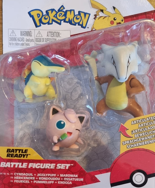 Pokémon Battle figure 3 pack (Cyndaquil, Jigglypuff, Marowak)