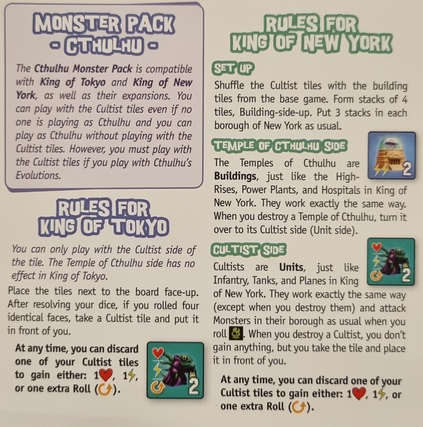 King of tokyo + Udvidelser