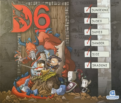D6: Dungeons, Dudes, Dames, Danger, Dice and Dragons! + Udvidelse